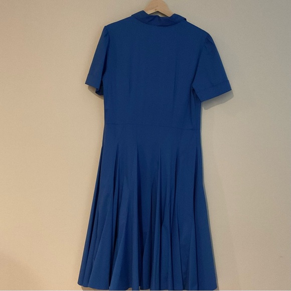 PUROTATTO Blue midi dress Italy  42 US 6 - Picture 3 of 12